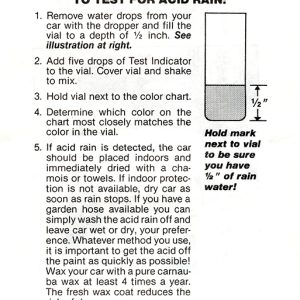 Malm’s Acid Rain Test Kit
