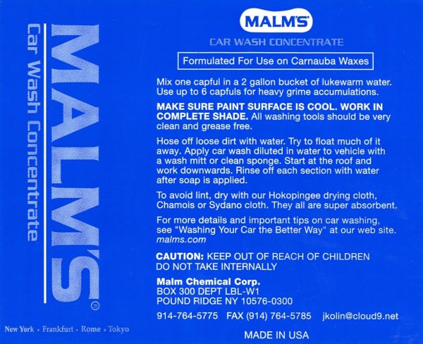 Malm's Car Wash Concentrate - 8 oz - Image 2