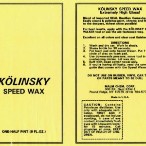 Kolinsky Carnauba Speed Wax – 1/2 Pint